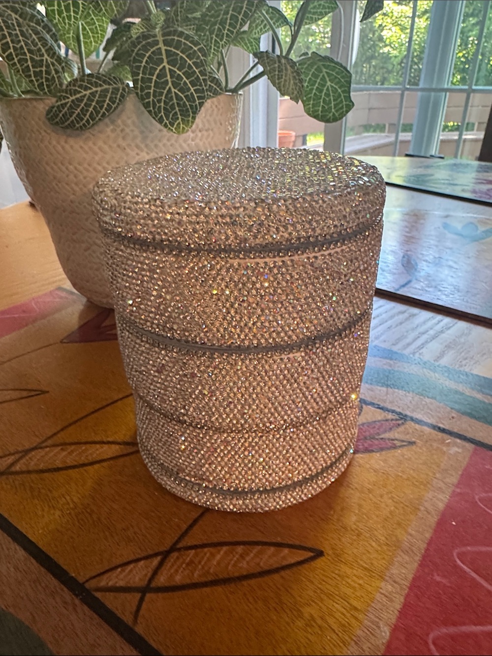 Sparkling Crystal Jewelry Stackable Organizer - Silver